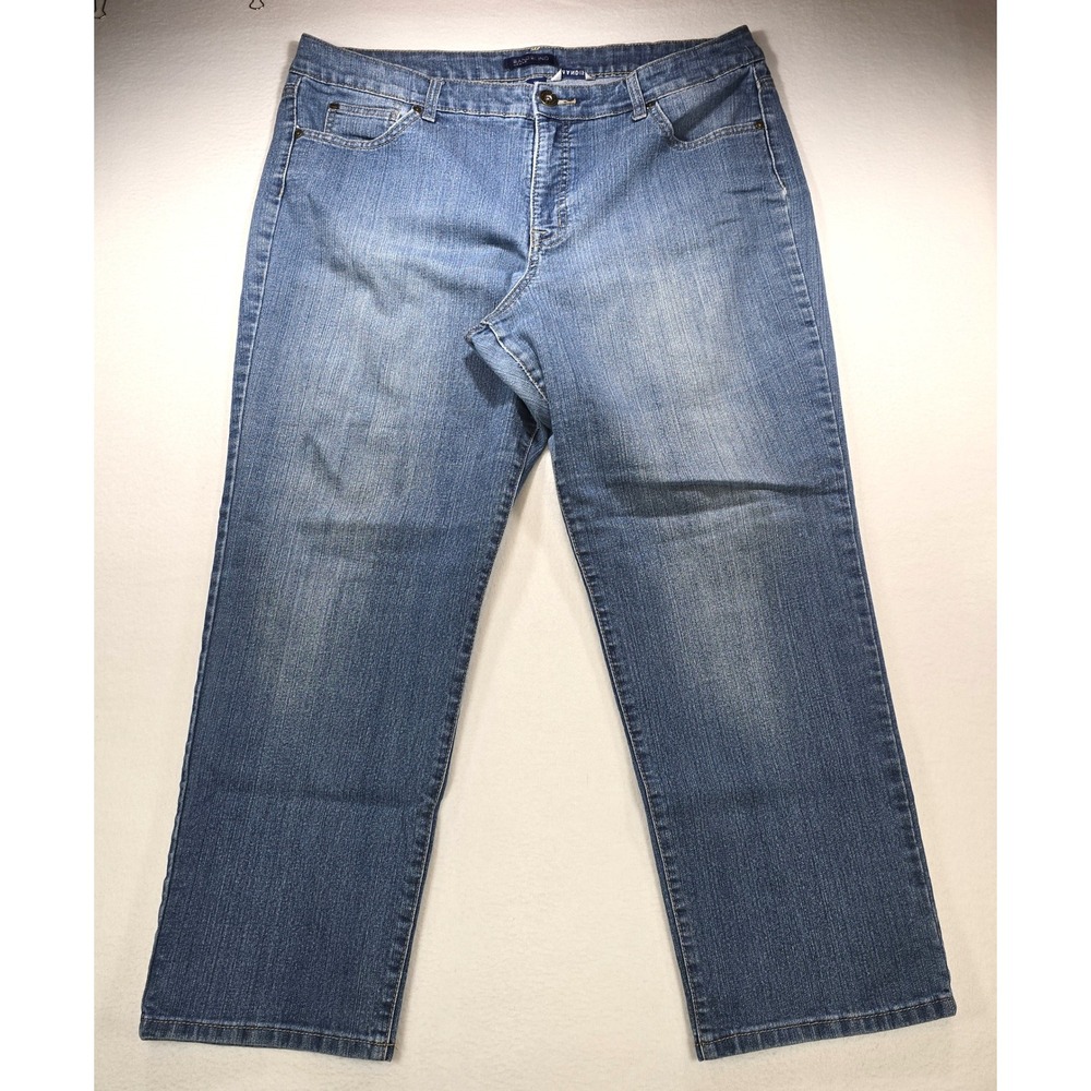 Bandolino‎ Mandie Straight Leg Jeans Womens 18S Medium Wash Blue Denim Stretch